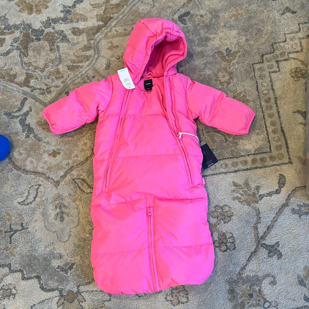 Pink 0-3 months snowsuit - Brand new with tags!
